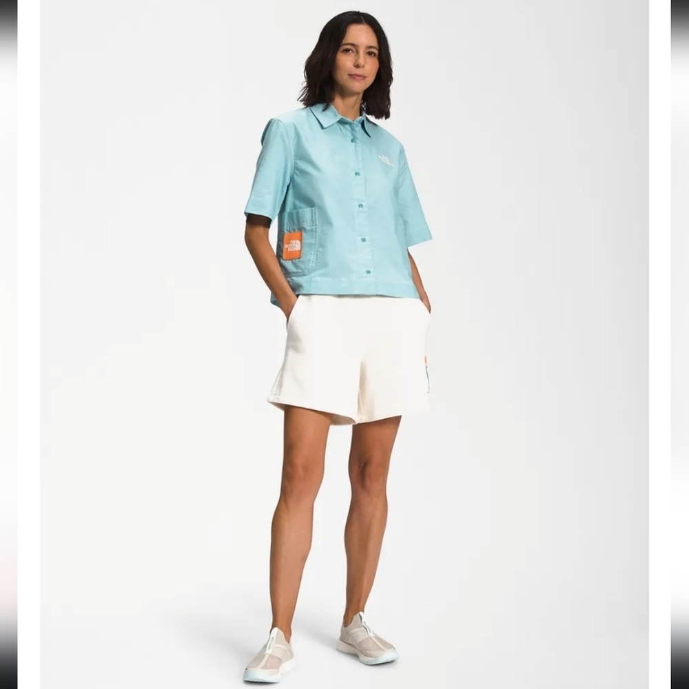 North Face $110 Valley Utility Shirt Button Down Organic Circular Recycled Reef